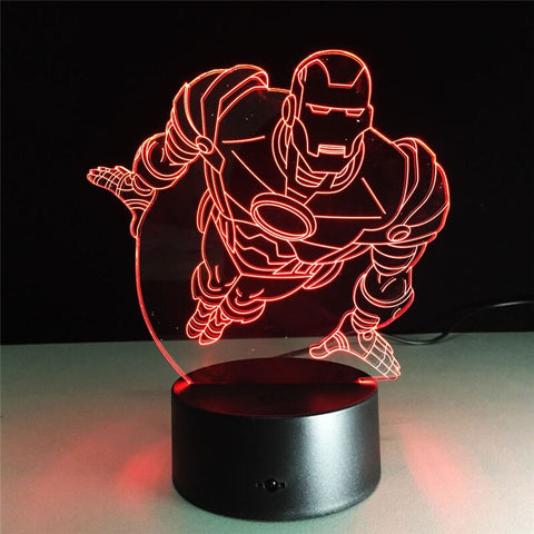 3D  Iron Man Night Light