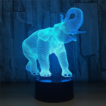 3D LED  Elephant Night Light