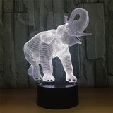 3D LED  Elephant Night Light