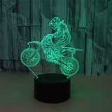 3D Motorcycle Rider  Night Light