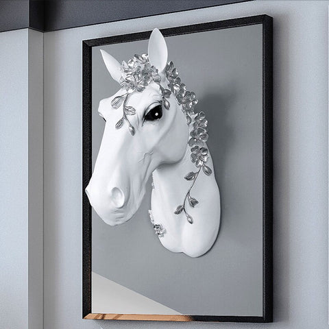 3D Horse Head Statue