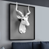 3D Deer Head Statue