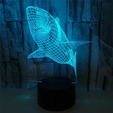 3D Great White Shark Night Light