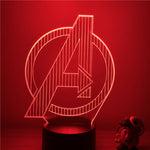 3D LED Captain America Night Light