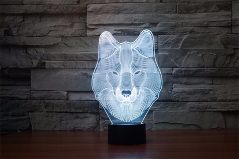 Wolf Face LED Night Light