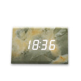 Marble Texture Wood Digital Alarm Clock
