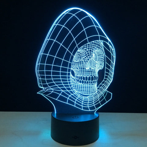 3D LED Night Light Wizard Skull