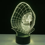 3D LED Night Light Wizard Skull