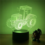 3D Farm Tractor Night Light