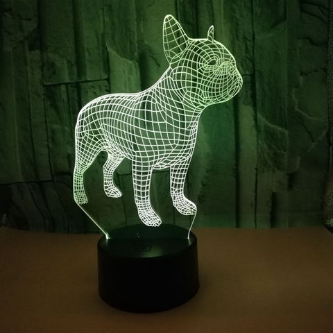 3D  French Bulldog Night Light